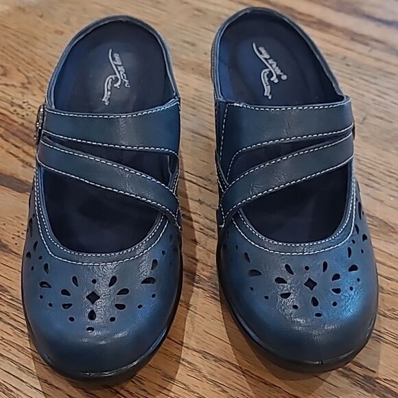 Easy Street comfort wave sz 6W navy mules - Picture 2 of 8